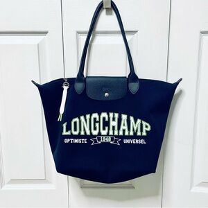 Longchamp Le Pliage Large University large shoulder tote bag ~NWOT~ Navy